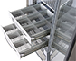 Cajón de aluminio con divisores por mod. 100-140-280-3