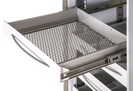 Pull-out aluminum drawer without dividers for models 700-1500-2