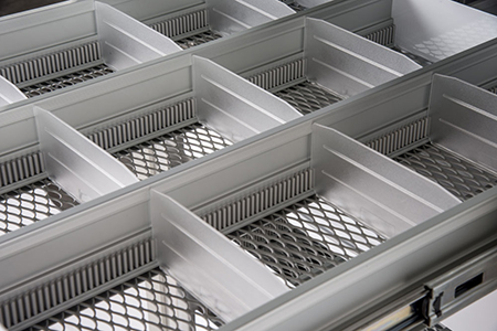 Cajón de aluminio con separadores ajustables para modelos 170-200-250-400-2